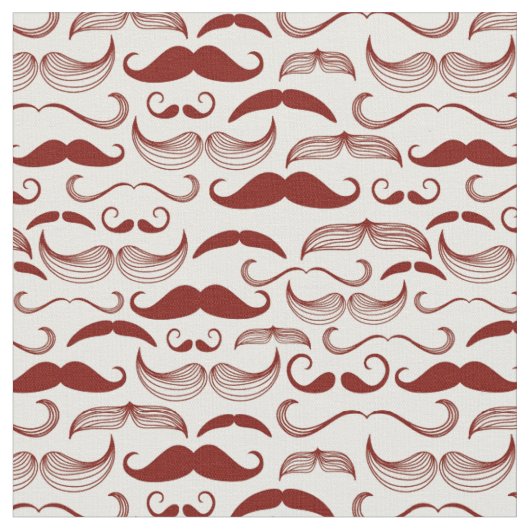 Tissu Motif de moustache, rétro style 3 (Fermer)