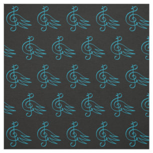 Tissu Motif de musique Blue Bird