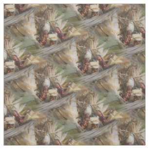 Tissu Motif de nature de maïs indien coloré