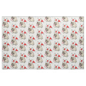 Tissu Motif de Noël de bouledogues français (Fat Quarter)