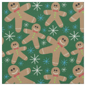 Tissu Motif de Noël de Gingerbread Man (Fermer)