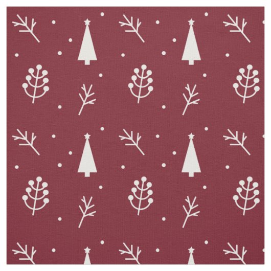 Tissu Motif de Noël d'hiver (Échantillon)
