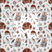 Tissu Motif de Noël rétro (Carreau)