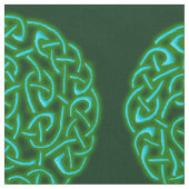 Tissu Motif de noeud celtique traditionnel de vert vert (Fermer)