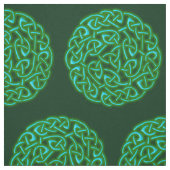 Tissu Motif de noeud celtique traditionnel de vert vert (Échantillon)