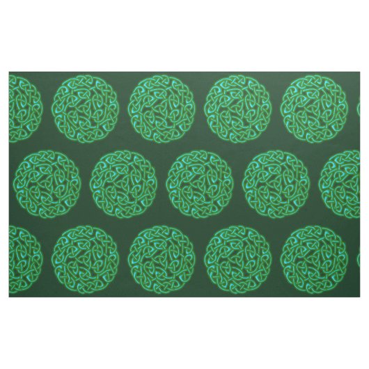 Tissu Motif de noeud celtique traditionnel de vert vert (Fat Quarter)