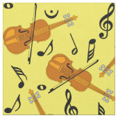 Tissu Motif de notes de musique violon (Fermer)