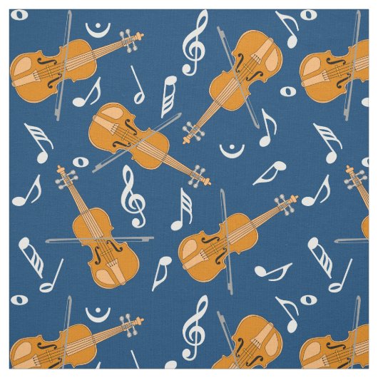 Tissu Motif de notes de musique violon (Échantillon)