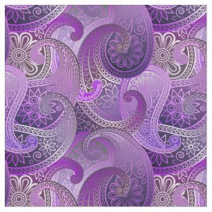 Tissu Motif de Paisley violet riche