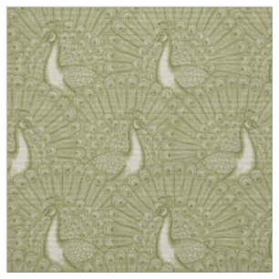 Tissu motif de paon