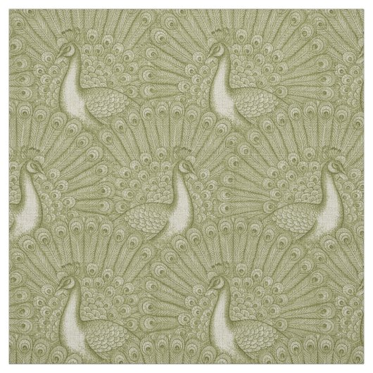 Tissu motif de paon (Échantillon)