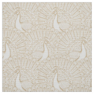 Tissu motif de paon