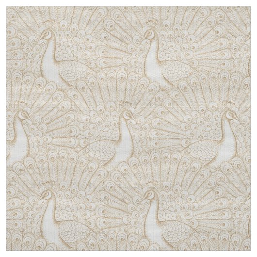 Tissu motif de paon (Échantillon)