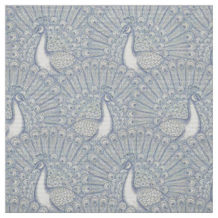 Tissu motif de paon