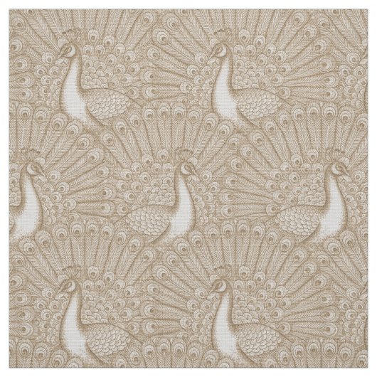 Tissu motif de paon (Échantillon)