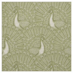Tissu motif de paon