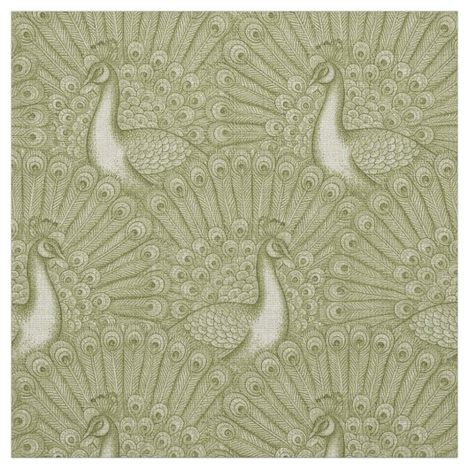 Tissu motif de paon (Échantillon)