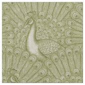 Tissu motif de paon (Fermer)