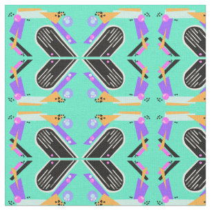 Tissu Motif de papillon au néon d'années 90
