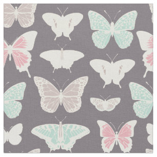 Tissu Motif de papillons délicats