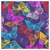 Tissu Motif de papillons multicolores (Échantillon)