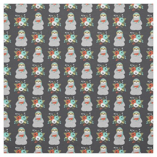 Tissu Motif de paresse de pastèque (Échantillon)