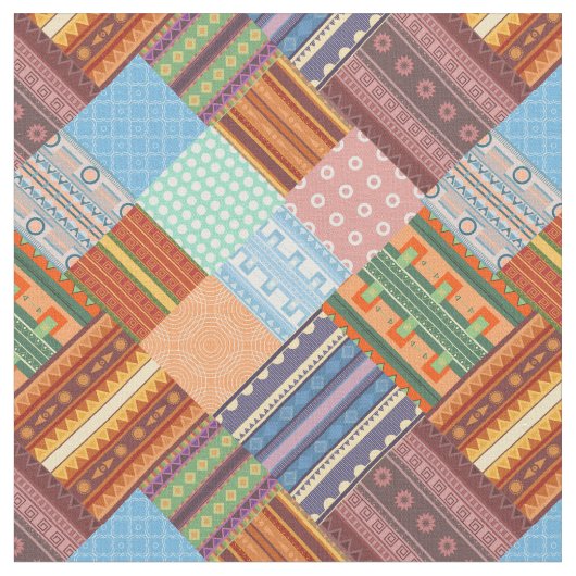 Tissu Motif de patchwork tribal confortable (Fermer)