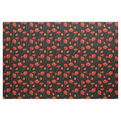Tissu motif de pavot noir (Fat Quarter)