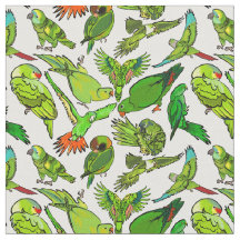 Motif de perroquets verts