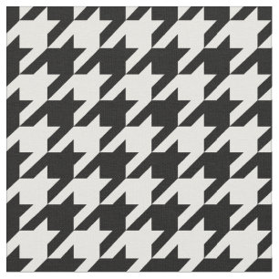 Tissu Motif de pied-de-poule noir et blanc