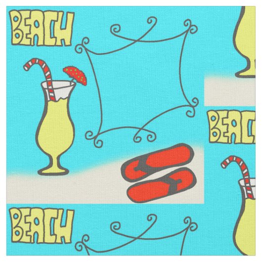 Tissu Motif de plage (Fermer)