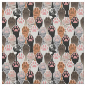 Tissu Motif de plusieurs pattes de chat (Échantillon)