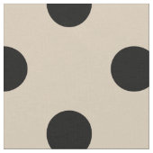 Tissu Motif de point noir de polka - Tan (Fermer)