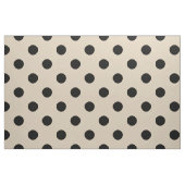 Tissu Motif de point noir de polka - Tan (Fat Quarter)
