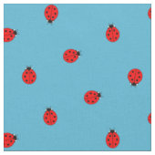 Tissu Motif de point Polka de Ladybug sur Blue (Fermer)
