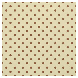 Tissu Motif de point tacheté de polka de brun élégant
