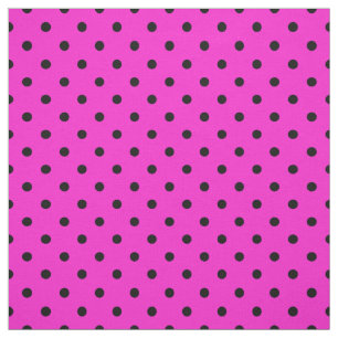 Tissu Motif de point tacheté de polka de noir lumineux