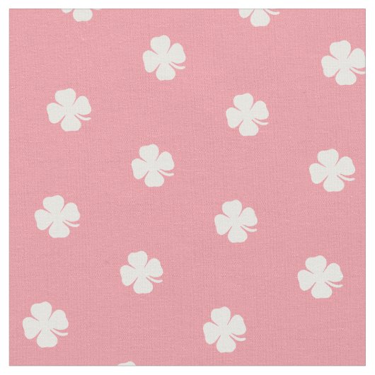 Tissu Motif de points blancs de Clover rose pâle (Fermer)