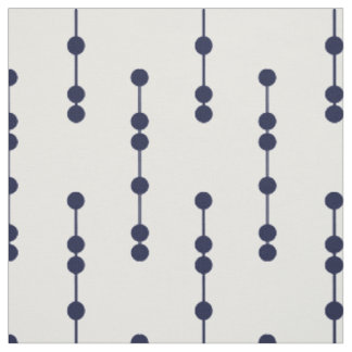 Tissu Motif de points géométrique de bleu marine
