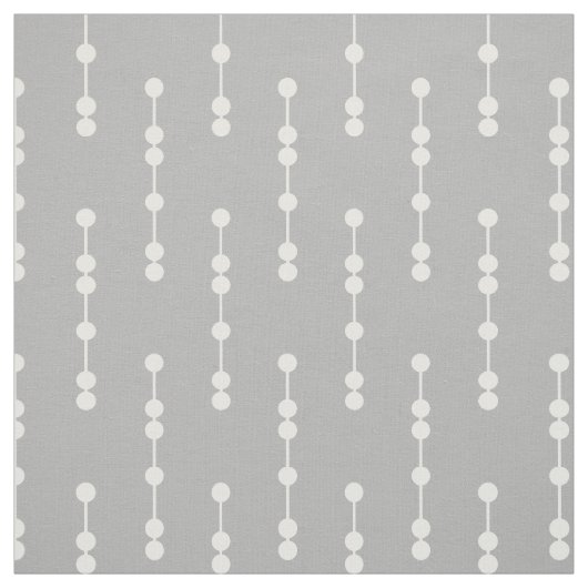 Tissu Motif de points géométrique gris (Échantillon)