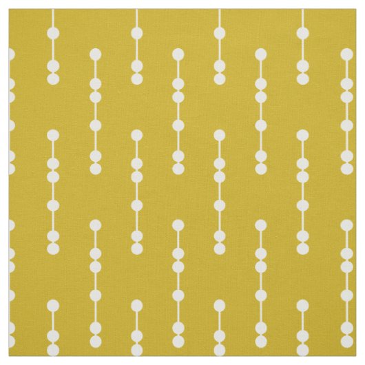 Tissu Motif de points géométrique jaune de moutarde (Échantillon)