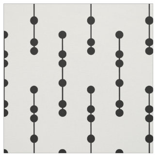 Tissu Motif de points géométrique noir et blanc