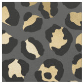 Tissu Motif de points Leopard Noir et Or (Fermer)