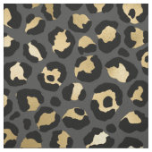 Tissu Motif de points Leopard Noir et Or (Échantillon)