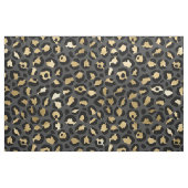 Tissu Motif de points Leopard Noir et Or (Fat Quarter)