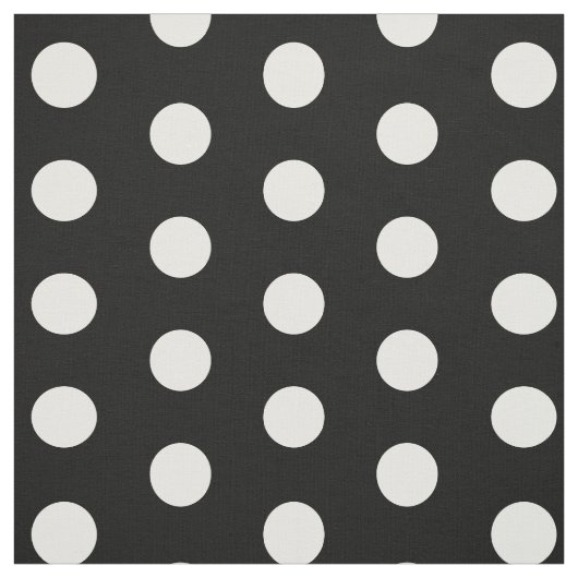 Tissu Motif de points noir et blanc (Échantillon)