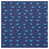 Tissu motif de poisson bleu (Échantillon)