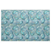 Tissu Motif de poisson de la carpe bleue Koi (Fat Quarter)