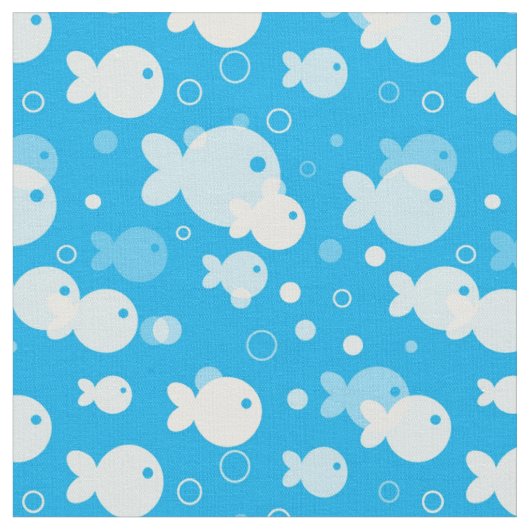 Tissu motif de poissons (Fermer)