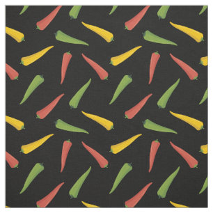 Tissu Motif de poivrons colorés